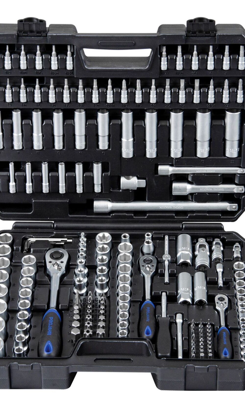 Projahn 1 4 +3 8+1 2 Zoll Proficraft Werkzeugkoffer 182tlg., 72 Zahn Knarren