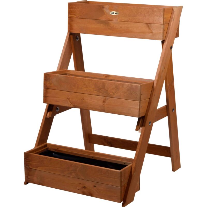 Dobar dreistufige Pflanzkasten aus Holz Kiefer Pflanztreppe