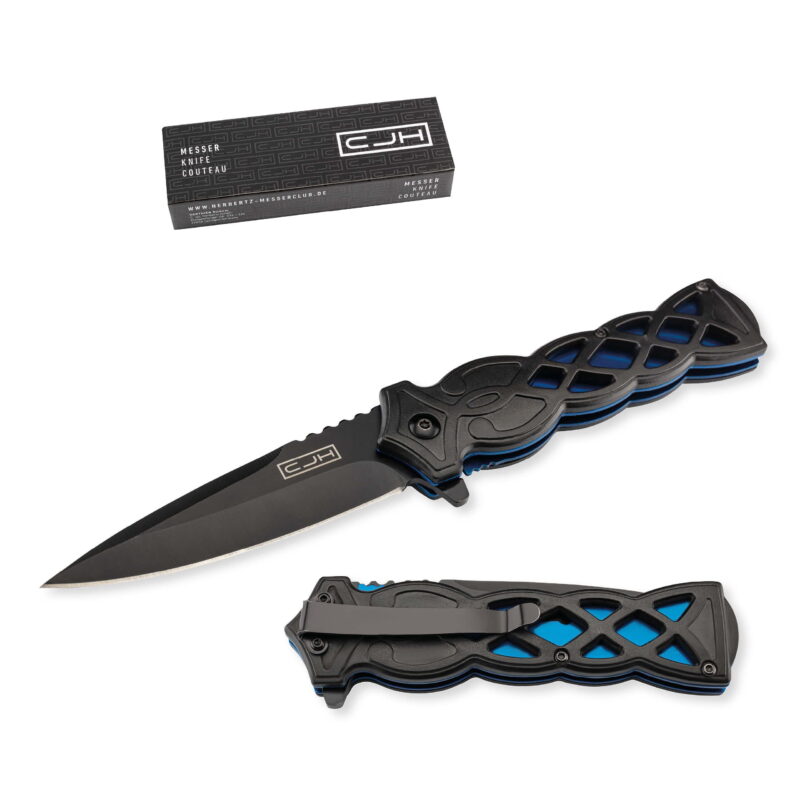 CJH Einhandmesser schwarz blau