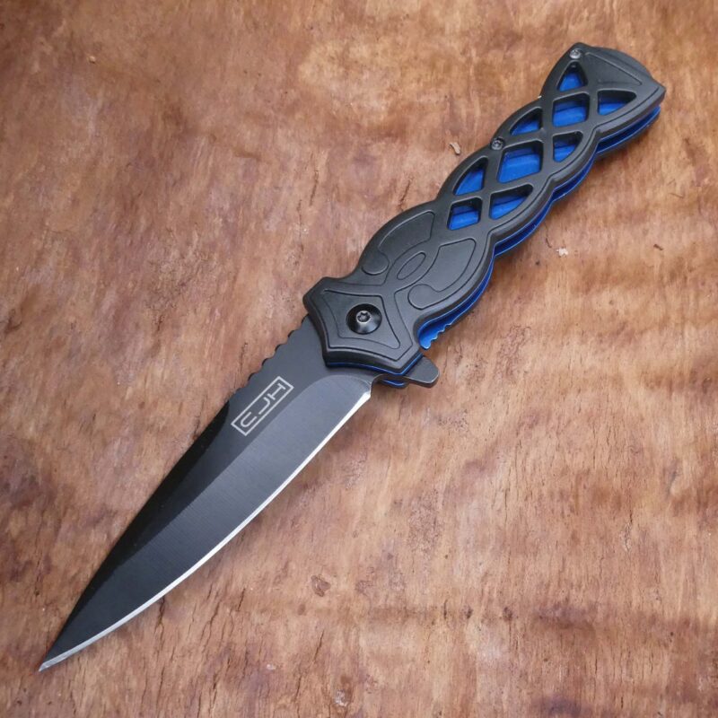 CJH Einhandmesser schwarz blau