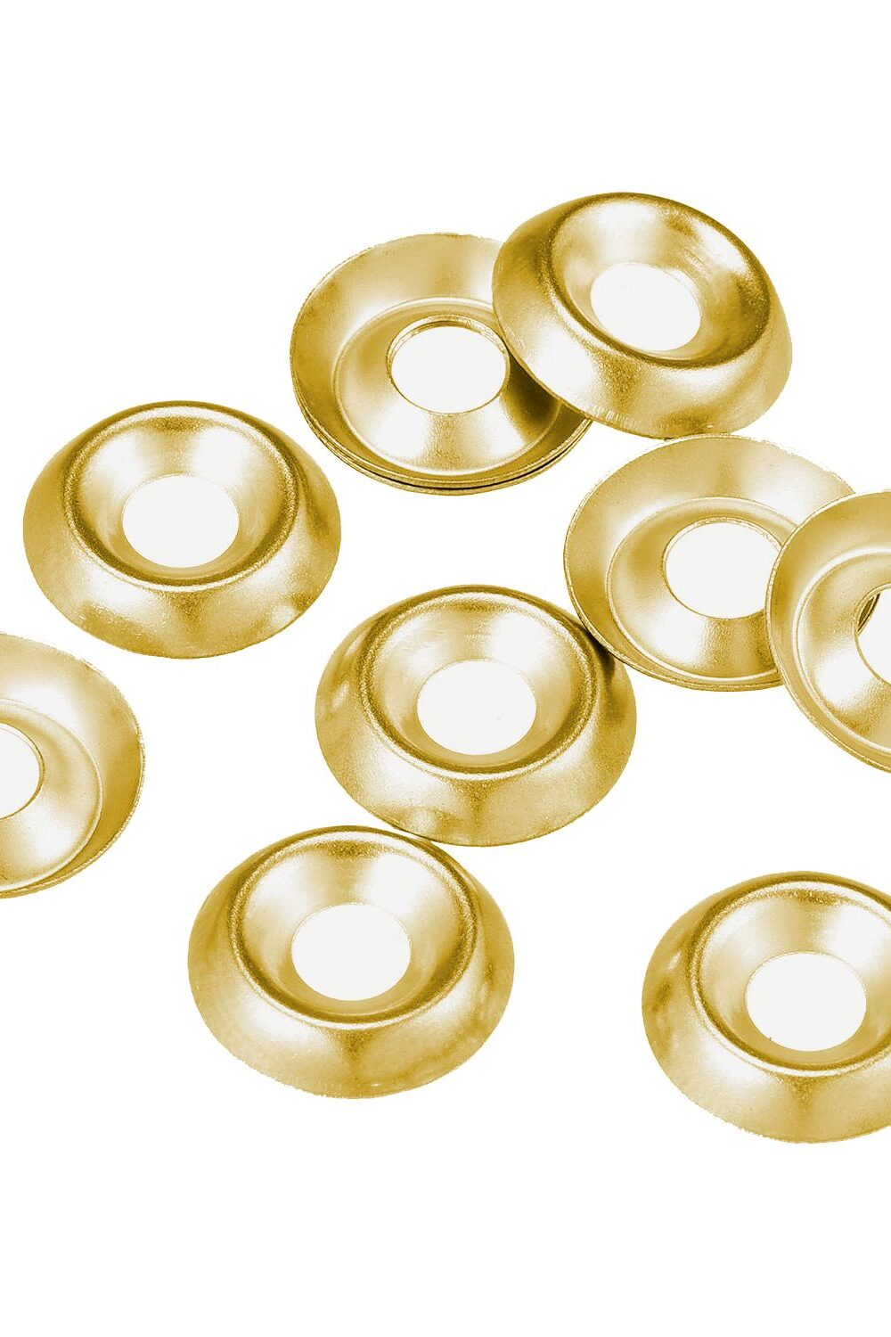 Kegelscheibe gelb verzinkt M6 M8 M10 Unterlegscheiben gold chromatisiert