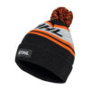 Stihl Mütze POMPON 24 Schwarz Orange Grau Accessoires