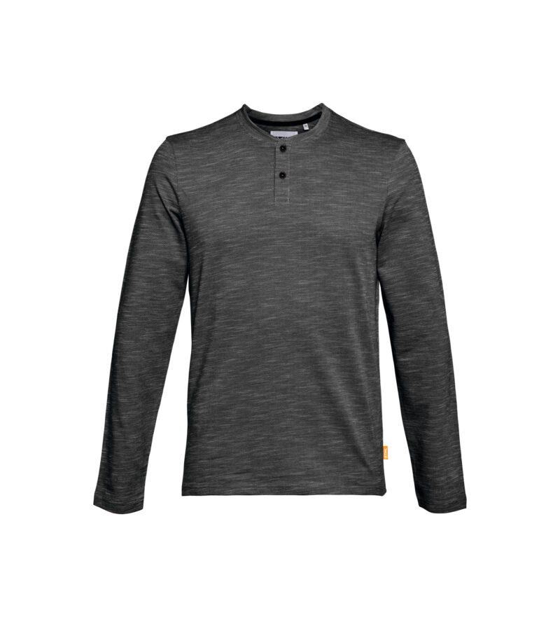 Stihl Langarmshirt HENLEY Grau Herren