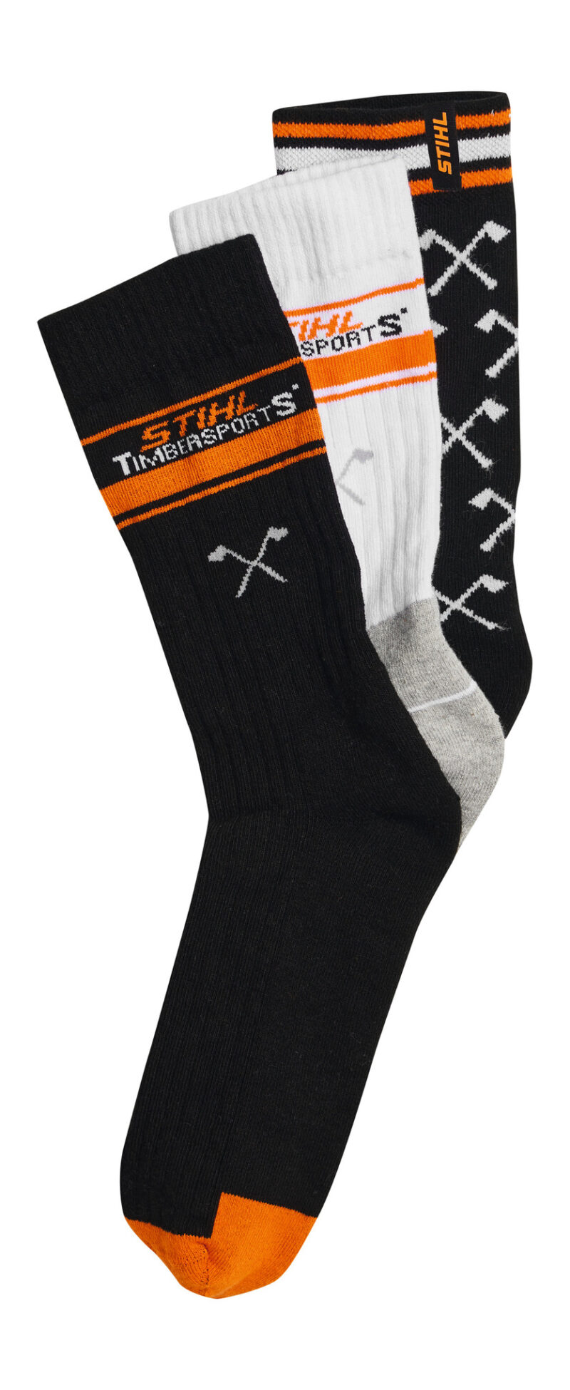 Stihl Socken 3er Set TIMBERSPORTS® Schwarz / Weiß Accessoires