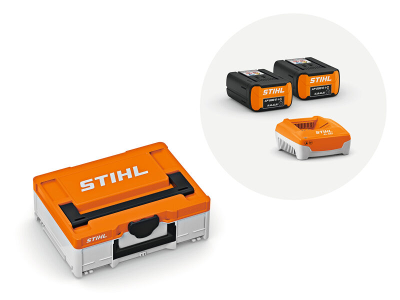 Stihl Akku Power Box Größe S mit 2x AP 500 S und AL 501 AP System