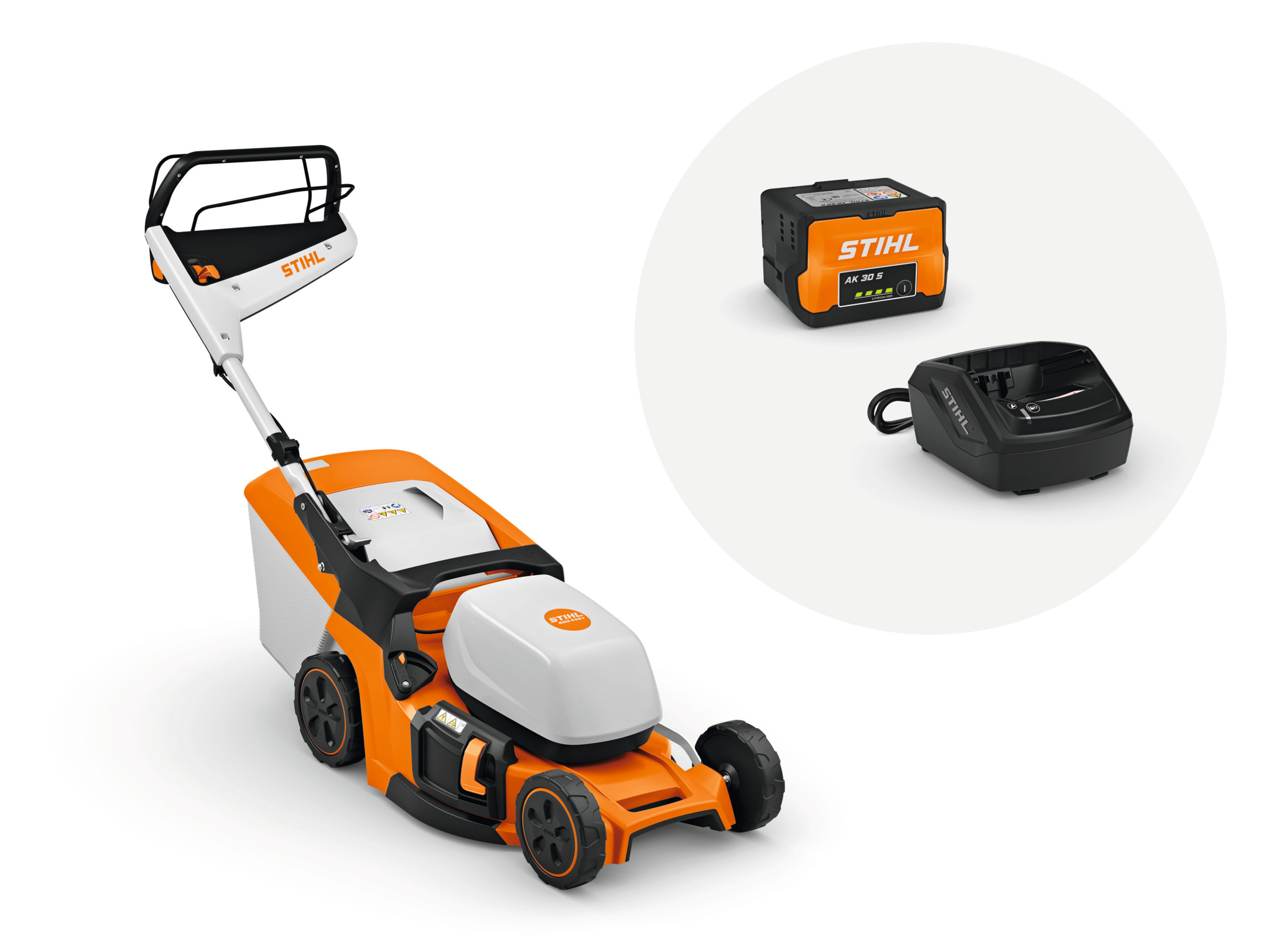 Stihl RMA 448 V mit Akku AK 30 S und Ladegerät AL 101 Rasenmäher