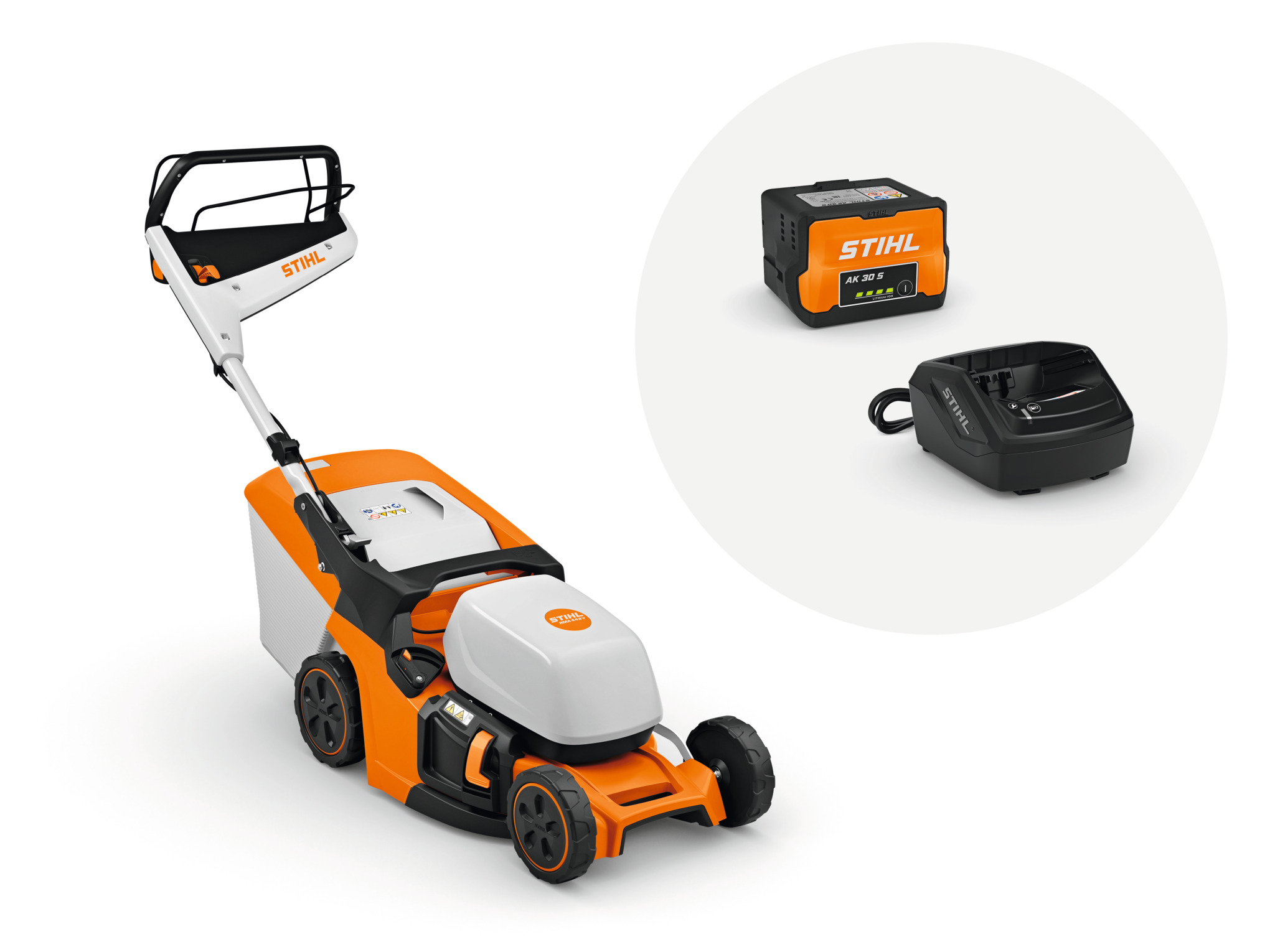 Stihl RMA 443 V mit Akku AK 30 S und Ladegerät AL 101 Rasenmäher