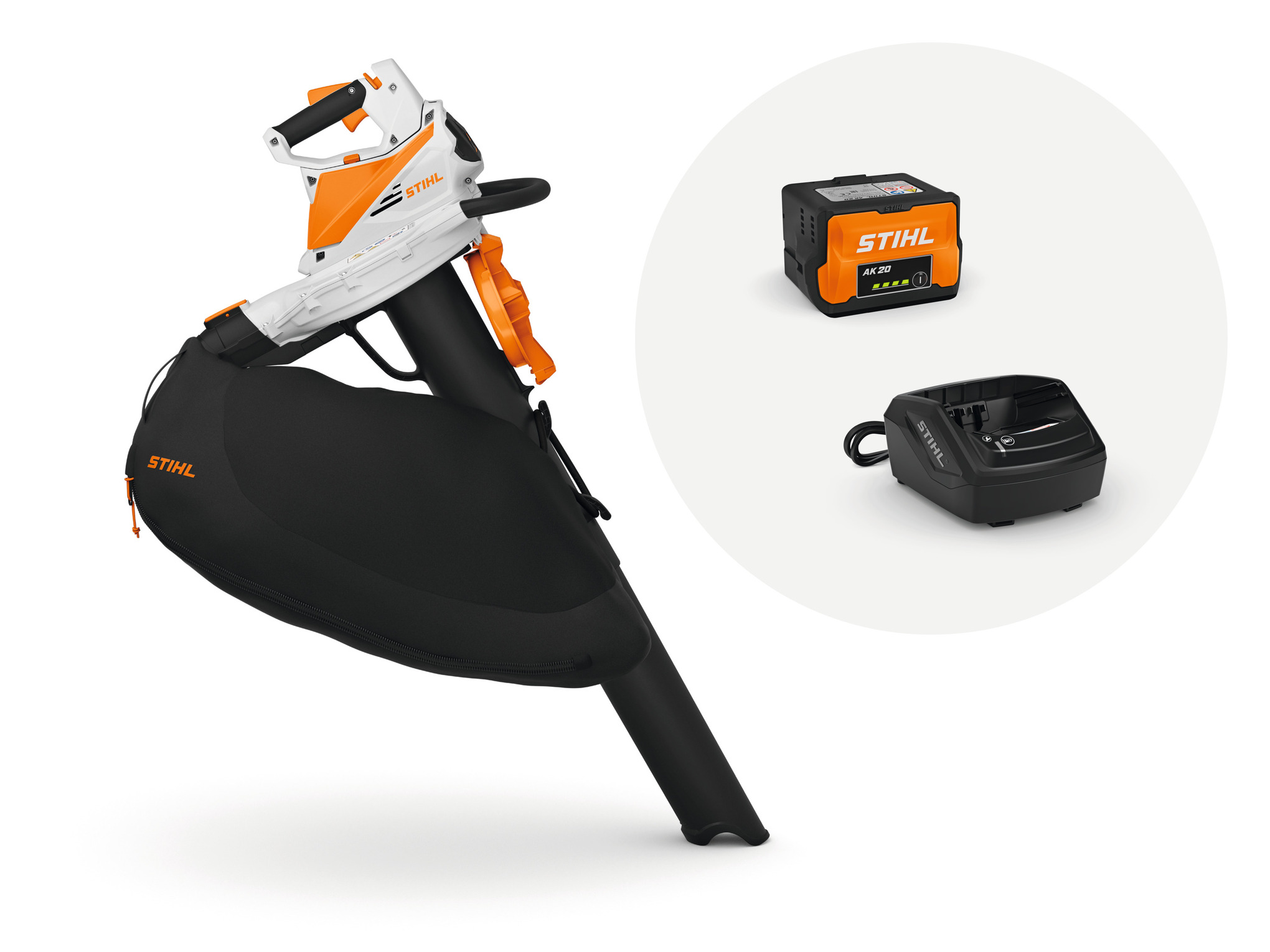 Stihl SHA 56 mit Akku AK 20 und Ladegerät AL 101 Laubbläser
